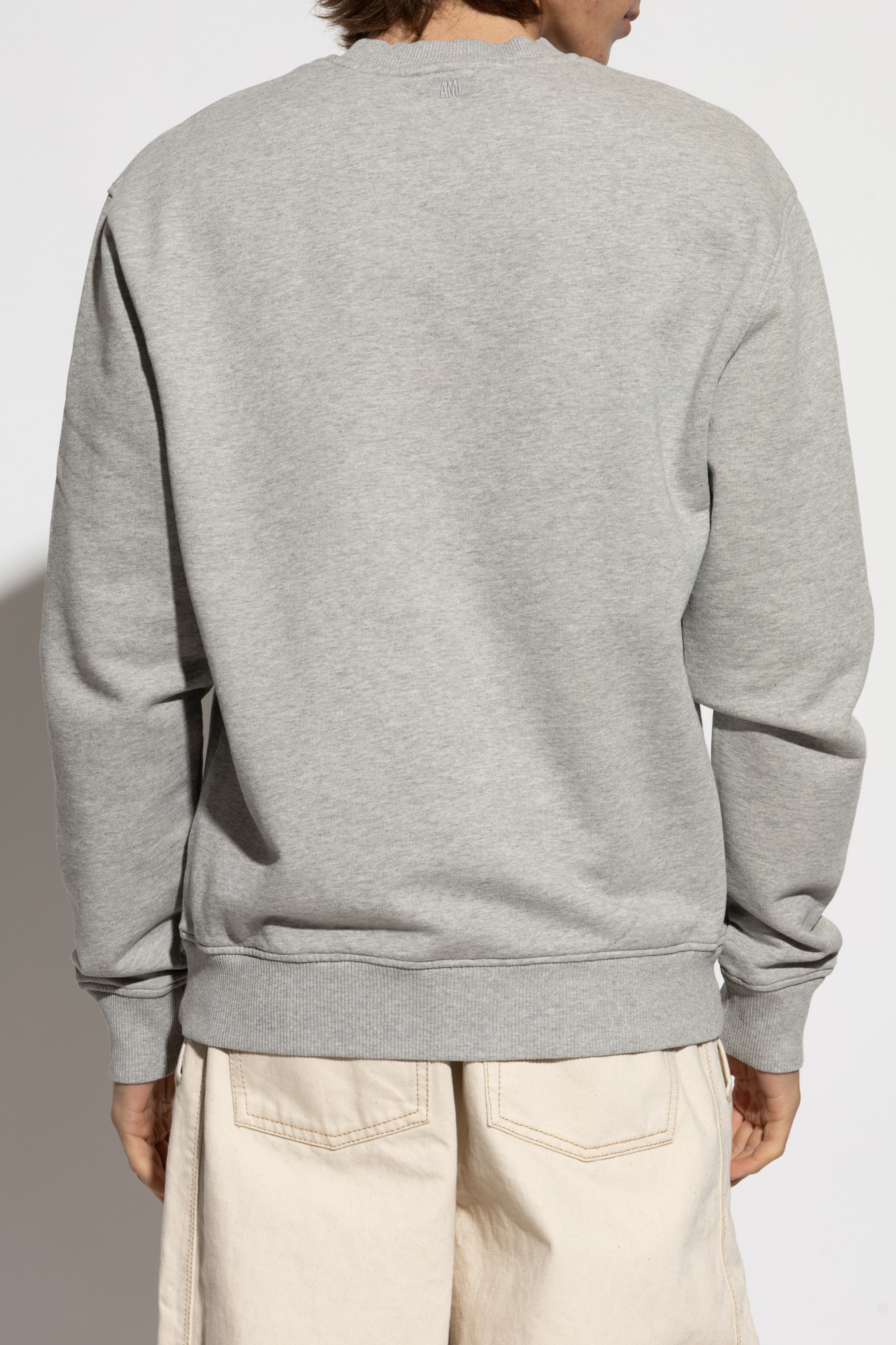 スウェット・トレーナー AMI ALEXANDRE MATTIUSSI HSW763.730 Sweatshirts Grey Sweatshirt with logo Ami Alexandre Mattiussi - Vitkac